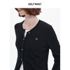 SELFWHO羊毛羊绒混纺经典纯色针织开衫女2024秋新款圆领百搭外套 商品缩略图3