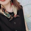 【甄珠贝·国风系列】70*70cm咏梅双面异色丝羊毛丝巾和天然淡水珍珠透明水晶花胸花和施华洛丝巾扣礼盒套装【适合送外宾】 商品缩略图4