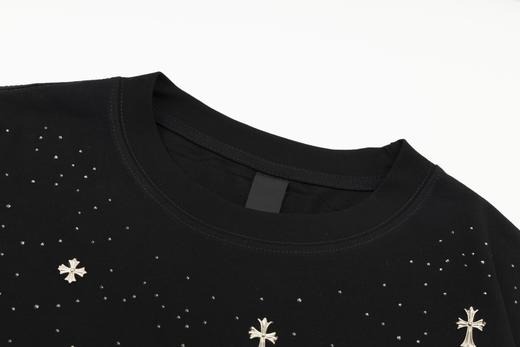CH克家满天星十字架烫钻水洗做旧复古圆领短袖！ 【男女同款 官网热门爆款｜网红明星同款】 商品图5