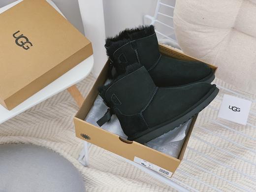 UGG 2021冬季新款女士貂毛丝带蝴蝶结雪地靴 商品图2