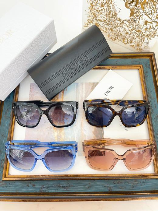D家 墨镜（顶板镜片，可配度数） Diorsinature S10F 尺码:55口17-135 字母镜腿 CD高品质板材方形时尚太阳镜 商品图8