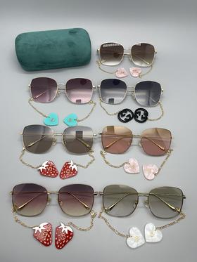 G家 眼镜框 新款齐色[玫瑰] 倪妮项偞婧广告款 潮流太阳镜大框搭配吊坠一对非常漂亮的女神范 个性十足的一款时尚太阳眼镜墨镜 型号 GG1030SK