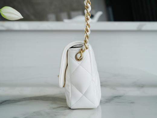 香奶奶 2尺寸！23S 新款CF 爱心珐琅扣 方胖子白色 商品图6