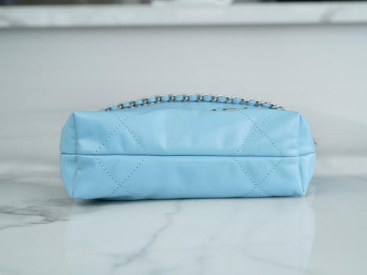 香奶奶Chanel 23A 22Mini bag 浅蓝银扣 垃圾袋 商品图6