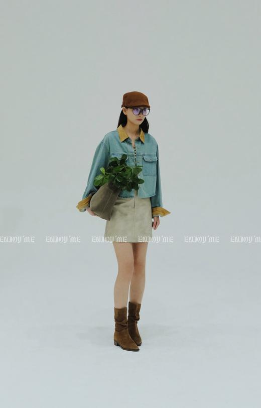 【门店同款】ENJOY秋季less is moreA版腰带皮半裙 159254740 商品图1