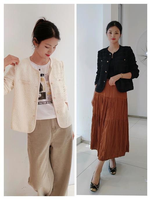 483325小香风雕花外套 商品图0