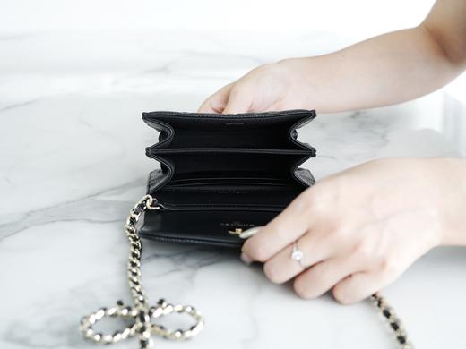 香奶奶  春夏新款 蝴蝶结小废包 黑色 商品图5