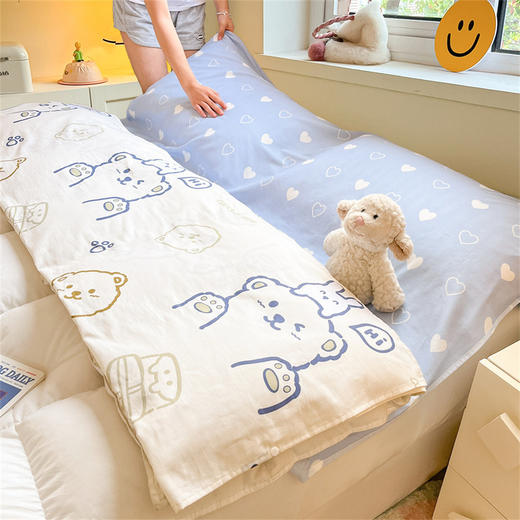 国庆出游【住酒店隔脏睡袋】旅行床单被套a类 便携式被罩纯棉全棉 旅游神器  商品图9