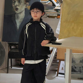 【奶酪与喵~痞帅风休闲两件套】男童2024秋季韩版新款运动套装中大童