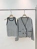 薄超细开衫针织套装 条纹休闲小香针织开衫/背心套装 圣马洛条纹针织系列 可通勤可日常 简约大气 全棉轻盈细棉纱织就 面料挺阔 商品缩略图8