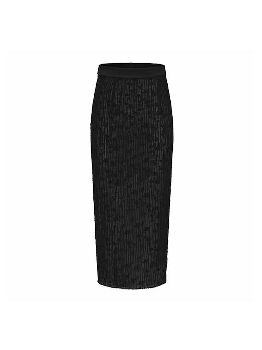 【夜色之境】绵羊毛肌理微透半裙 商品图4