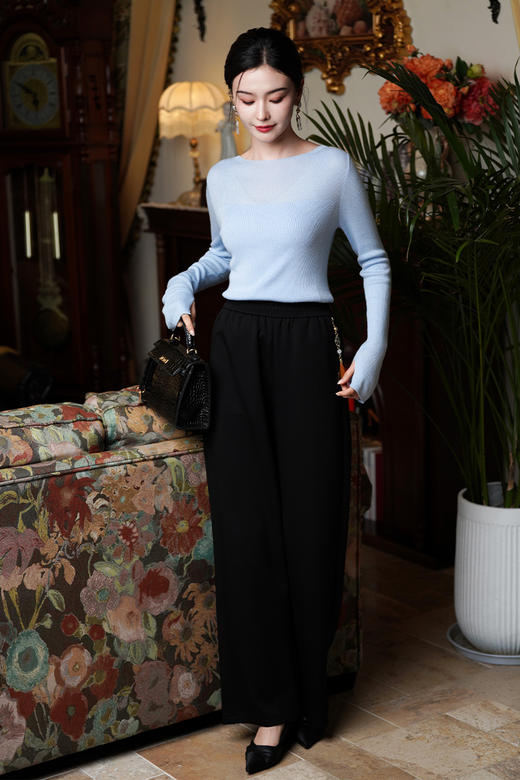 逸红颜明月优选 #『禅月』穿过zui舒适的!天然莱赛尔垂感阔腿裤,黄金配比爽肤透气 商品图3