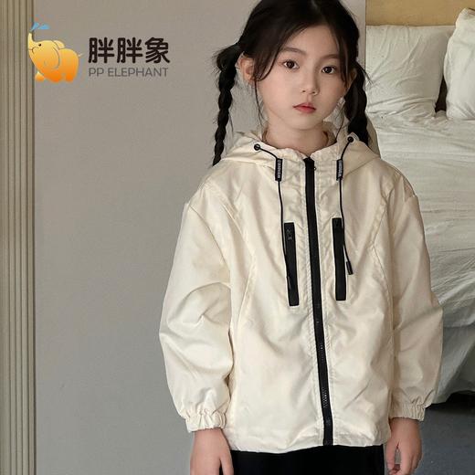 胖胖象品牌新款小学生冲锋衣儿童春秋装儿童连帽薄款外套聚 商品图1