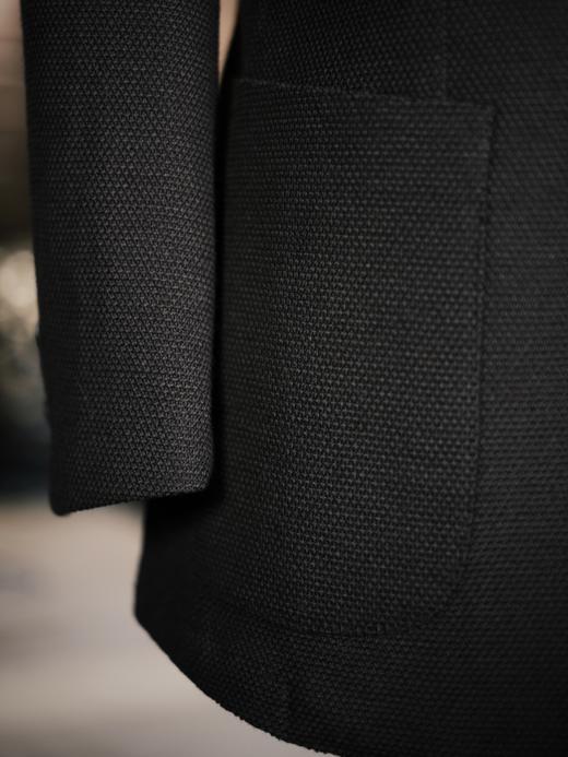 Vitale Barberis Canonico 澳洲美丽诺羊毛高克重针织深棕色全麻衬单西 商品图6