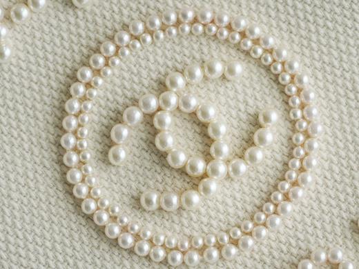 香奶奶  珍珠logo年度美刺绣沙滩包  米白 商品图8