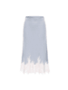 【浅海白沙】加长睫毛蕾丝拼接羊绒羊毛混纺半裙 商品缩略图4