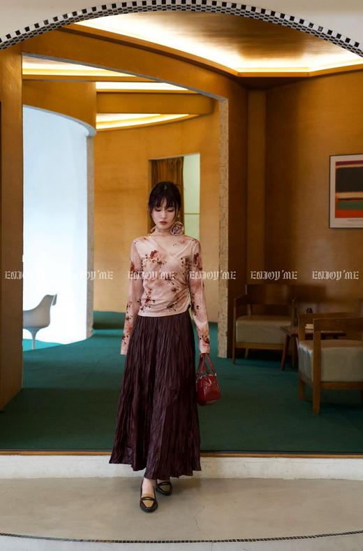 【门店同款】ENJOY秋季时光回廊浪漫玫瑰飘带上衣 159393441 商品图0