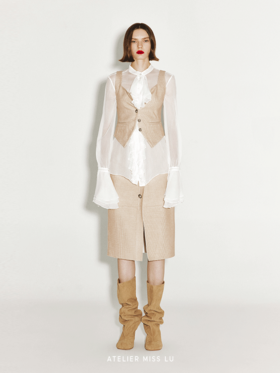 【迷雾】法式羊毛灯芯绒收腰马甲