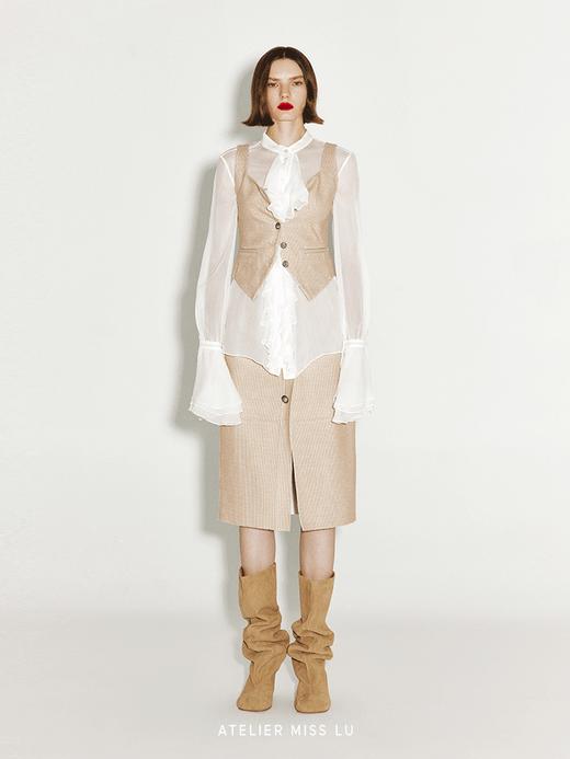 【迷雾】法式羊毛灯芯绒收腰马甲 商品图0