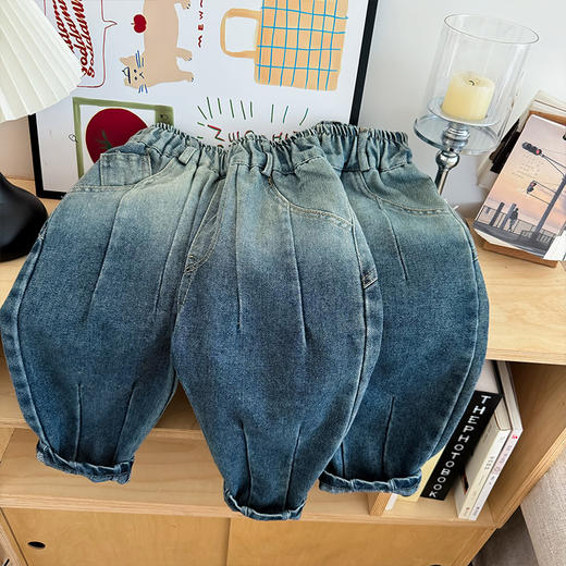 【高品质裤子大合集49元/件起】不值可退！送运费险！100-170码中大童格子拼接休闲裤牛仔裤工装裤！聚 商品图1