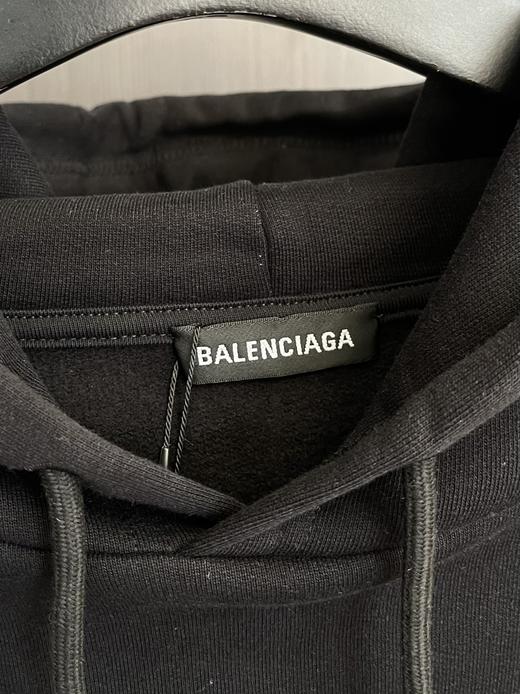 BalenciagaXHulk联名款黑色绿巨人浩克印花抓绒帽衫卫衣 商品图1