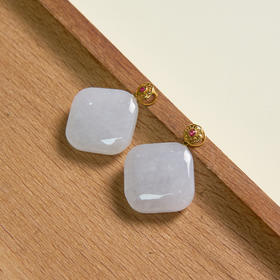 18K翡翠吊坠-方糖