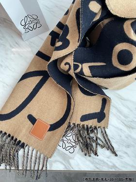 罗意*威 羊绒围巾 书写涂鸦