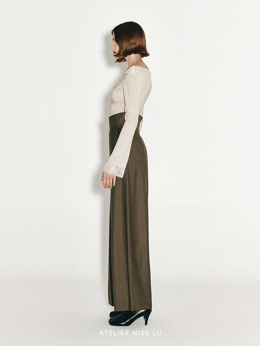 【美拉德古堡】超高腰设计绵羊毛阔腿裤 商品图1