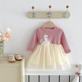 【韩国洋气加厚公主裙】女童0-6岁童装女宝宝天鹅连衣裙儿童裙子