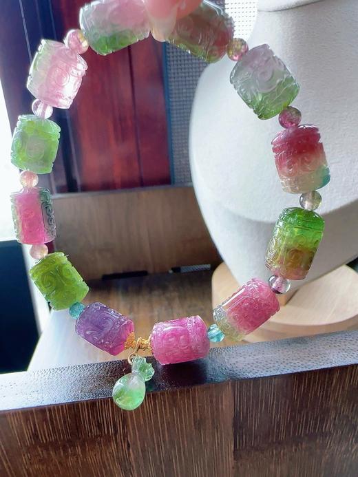 27g 雕刻碧玺手链 商品图1