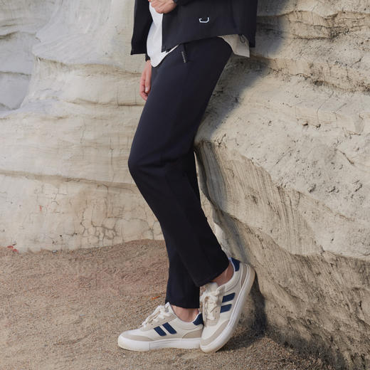 半身缘男裤 秋季亲肤精梳棉绣花大气弹力休闲裤243201U10303427 商品图1