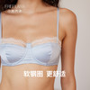 弗利少女缎面蕾丝拼接内衣法式复古1/2杯可拆卸胸垫小胸文胸套装 商品缩略图4