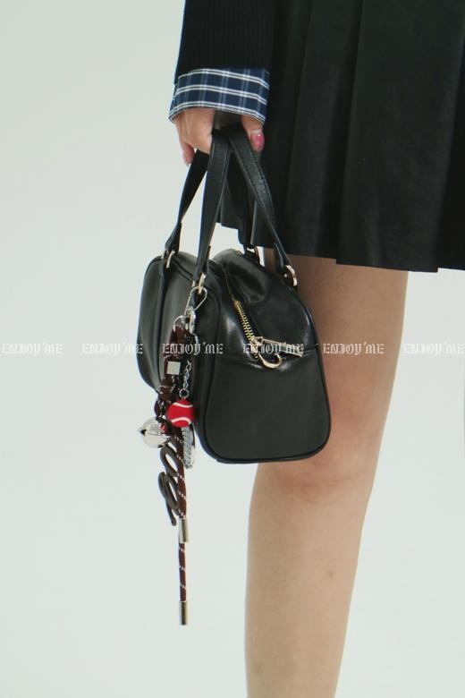 【门店同款】ENJOY秋季less is more复古百褶PU短半裙 159150633 商品图6