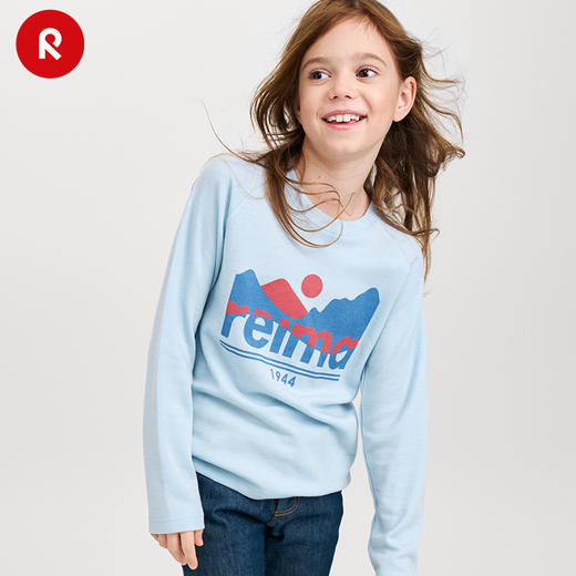 芬兰reima2024年秋冬新款男女儿童大童运动印花保暖针织长袖T恤 商品图3