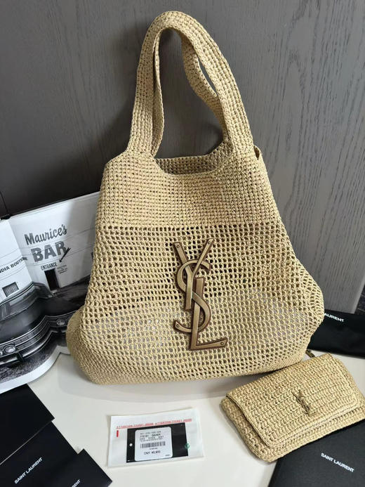 YL编织拉菲草金icare 购物袋 商品图1