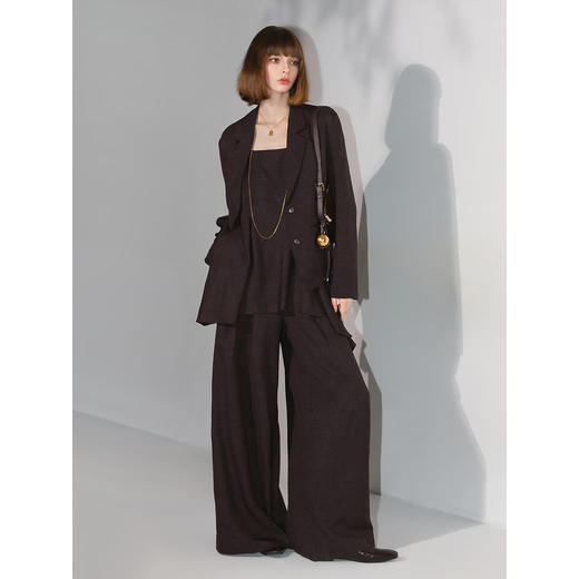 COCOBELLA轻商务静奢风三件套西装阔腿裤吊带套装FT3006-2 商品图3