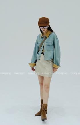 【门店同款】ENJOY秋季less is moreA版腰带皮半裙 159254740