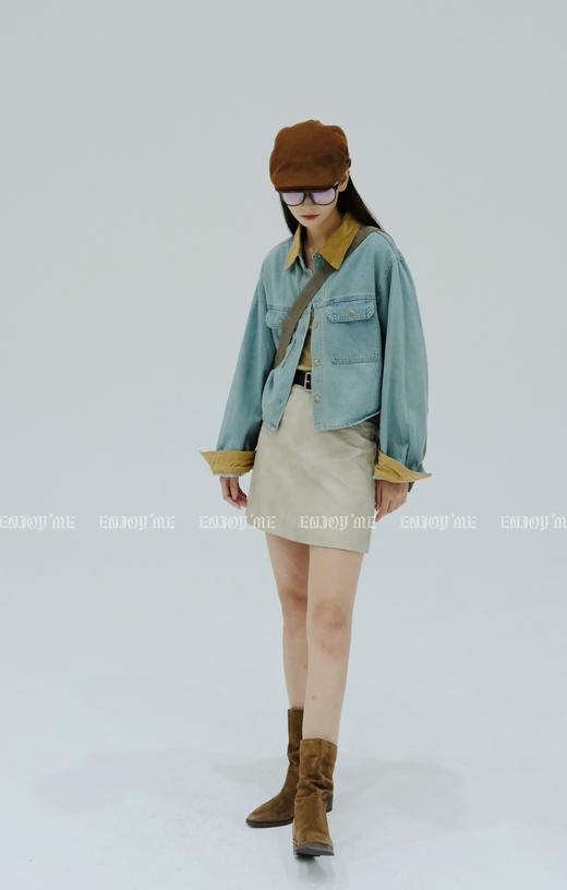 【门店同款】ENJOY秋季less is moreA版腰带皮半裙 159254740 商品图0