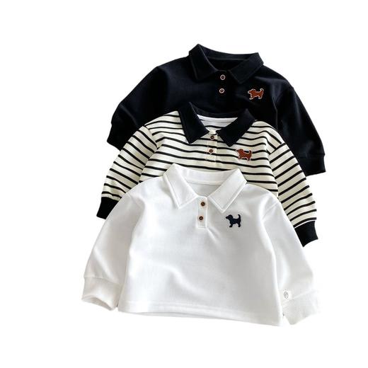【儿童时尚条纹Polo衫】0-5岁秋季韩国童装男童打底衫宝宝秋装潮 商品图4