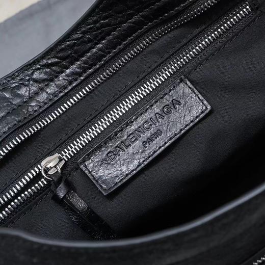 B家 柳钉装饰 皮革羊皮 单肩包手提包 女款黑色 商品图6