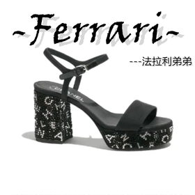 香奶奶 舒适简约 一字带凉鞋 9cm