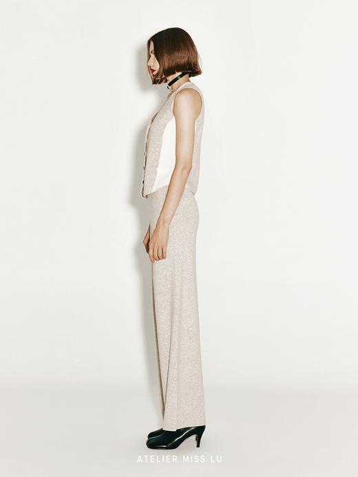 【温柔周末】羊绒羊毛混纺阔腿直筒长裤 商品图1