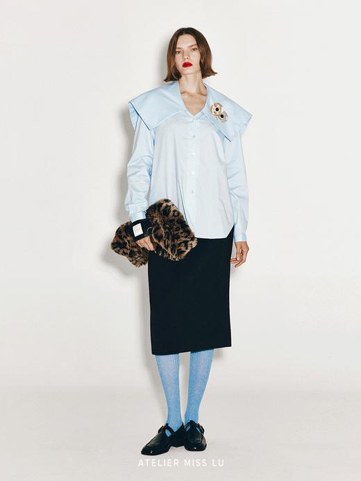 【焦糖豹豹】仿皮草几何梯形手腕包 商品图0