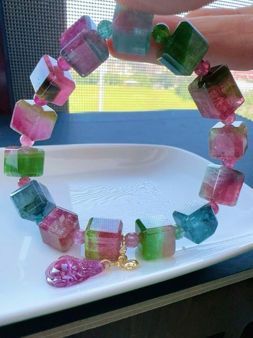 50.7g 原石碧玺手链 商品图3