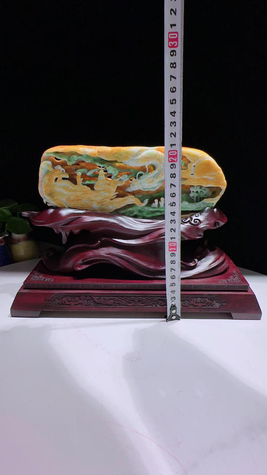 620265翡翠摆件【龙凤呈祥 神龙护主】 商品图1