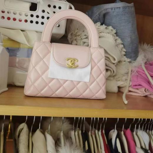 好评=香奶奶Kelly手柄包 浅粉色 商品图4