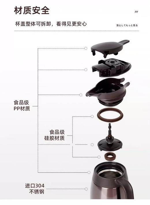 日本膳魔师家用保温水壶大容量真空不锈钢热水瓶 1.5L 商品图5