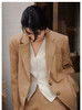 普洱染色斜纹汉麻西装外套 挺括流畅线条描摹独立气场 正肩H型西装 小个子友好款 简洁设计+流畅立裁线条 塑形不紧绷且显瘦 商品缩略图7