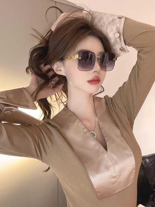 香家 墨镜 太阳眼镜 网红款 型号CH7342小红书推荐大框太阳镜尺寸：59口17-145 造型神器  上脸效果无敌 小脸小姐姐选它没错 商品图8