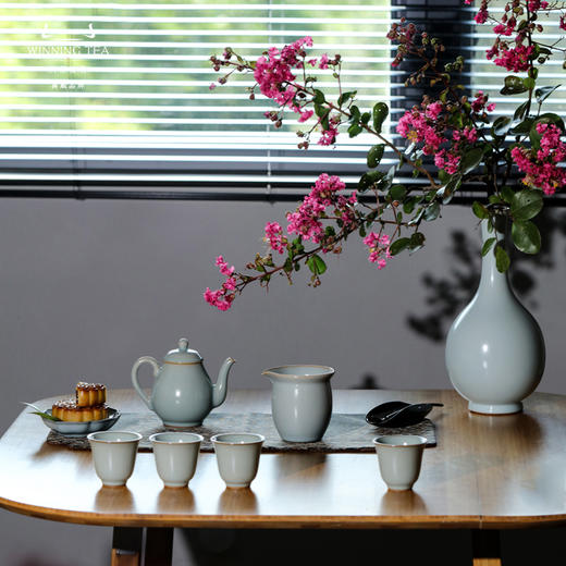 问鼎汝瓷浮生若梦套组（同泽壶 大茶海 花神杯）（缺货） 商品图0